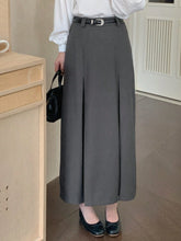 DAZY Women Casual Solid Color Pleated Skirt